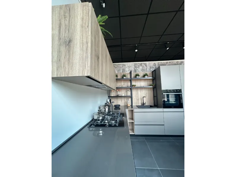 Cucina ad angolo Cubodesign Menta SCONTATA 50%