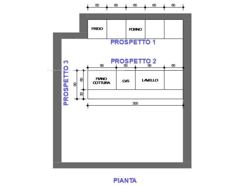 Cucina moderna altri colori Astra ad isola Sp22 in offerta