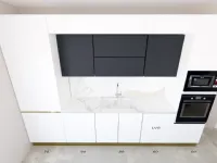 Cucina Sp22 moderna bianca Astra con isola scontata 55%