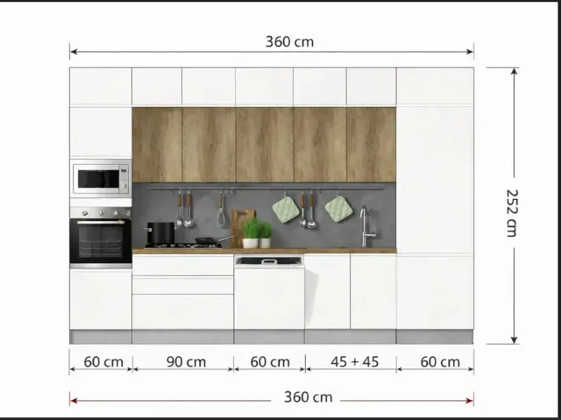 Cucina altri colori moderna lineare Aria doha Evo cucine in Offerta Outlet
