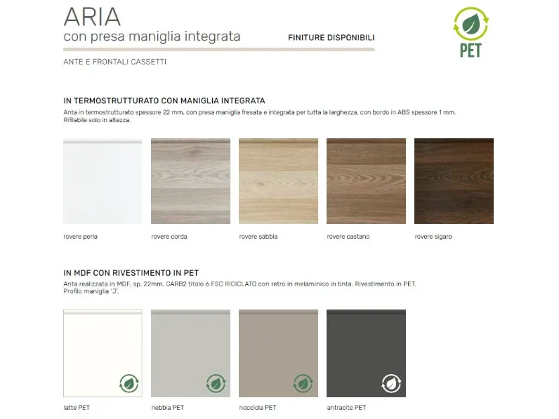 Cucina altri colori moderna lineare Aria Evo cucine in offerta
