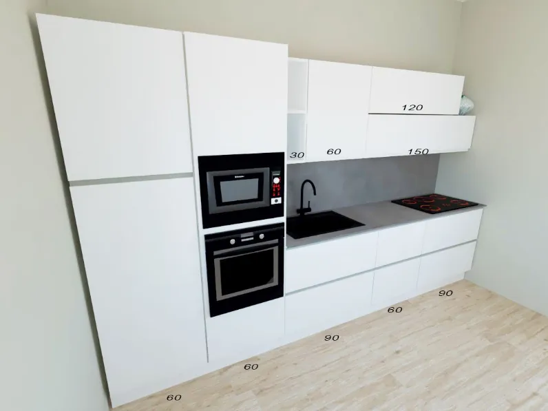 Cucina moderna lineare Astra Line  a prezzo scontato