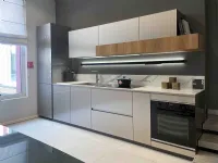 Cucina Scavolini moderna lineare grigio in vetro Mira