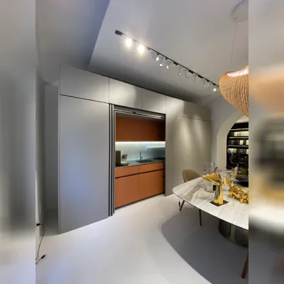 Cucina Arredo3 moderna lineare grigia in laccata opaco Na 106 cucina kali' pocket glass arredo3