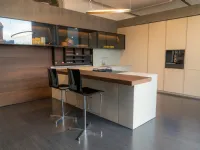 Cucina con penisola in laccata opaco altri colori Twenty a prezzo scontato
