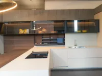 Cucina con penisola in laccata opaco altri colori Twenty a prezzo scontato