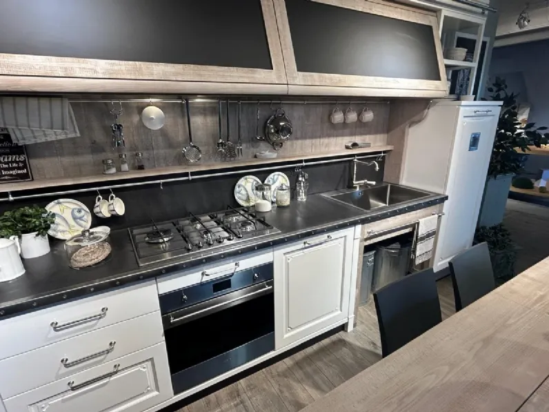 Cucina No ve industriale bianca Marchi cucine lineare scontata 51%