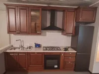 Cucina noce classica lineare Olimpia Artigianale in Offerta Outlet