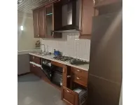 Cucina noce classica lineare Olimpia Artigianale in Offerta Outlet