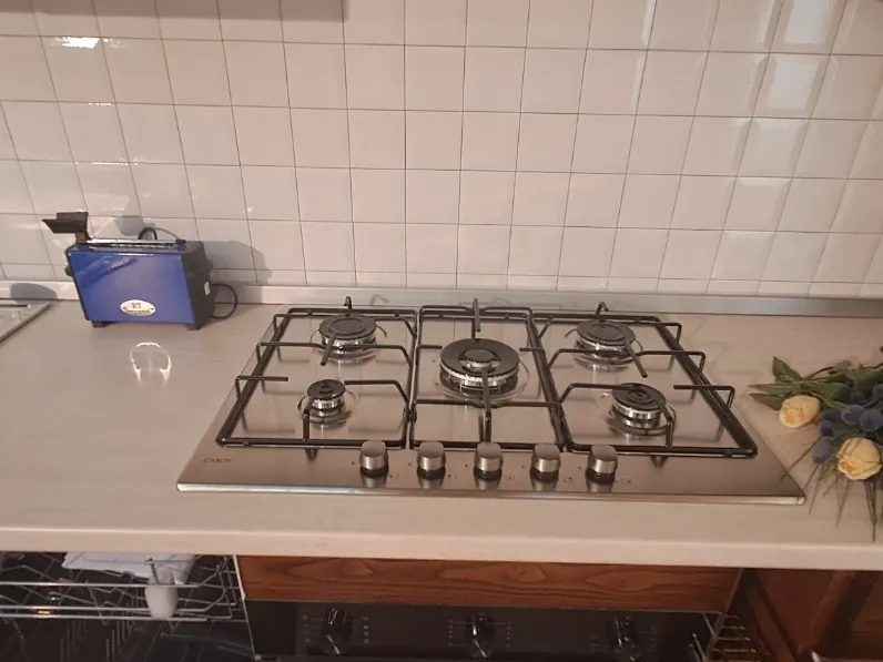 Cucina noce classica lineare Olimpia Artigianale in Offerta Outlet