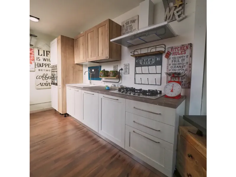 Cucina provenzale lineare Cucina shabby white  Nuovi mondi collection a prezzo ribassato
