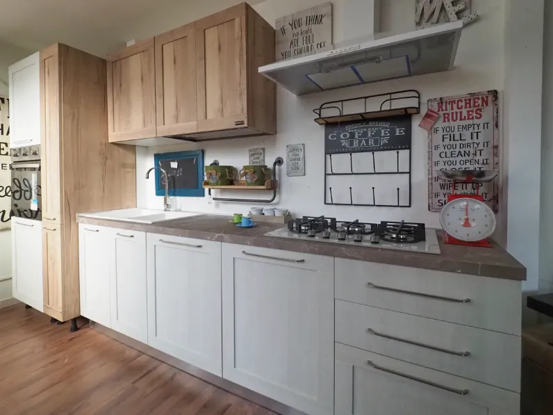Cucina provenzale lineare Cucina shabby white  Nuovi mondi collection a prezzo ribassato