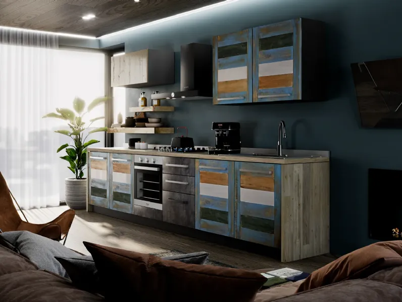 Cucina eco moderna vintage multicolor moderna altri colori Collezione esclusiva lineare scontata 45%