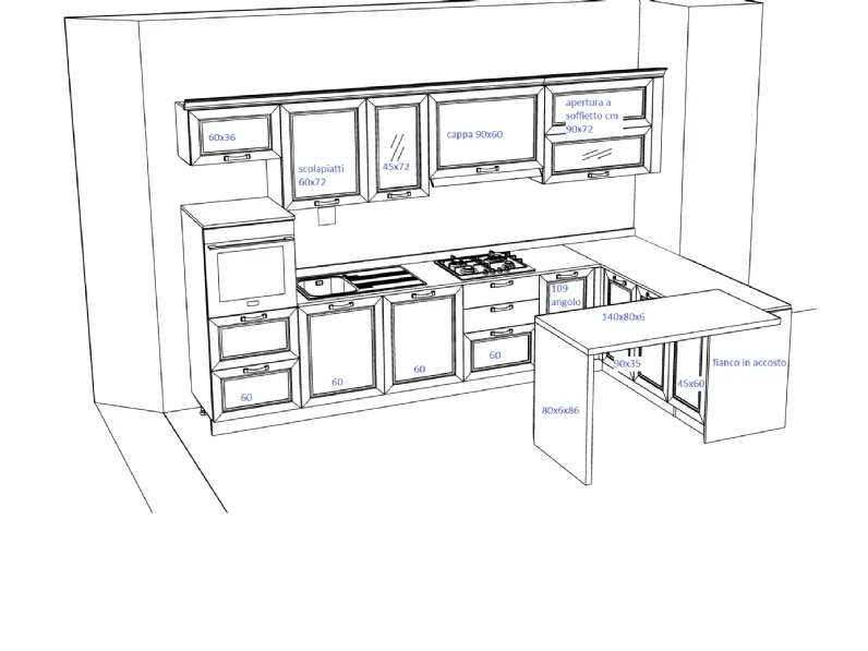 Cucina Arredo3 Opera PREZZO OUTLET scontata 40%