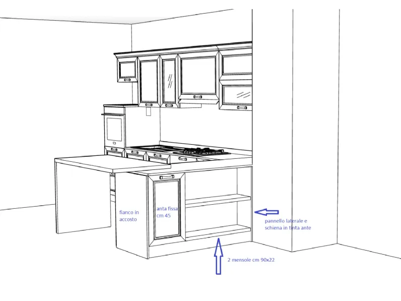 Cucina Arredo3 Opera PREZZO OUTLET scontata 40%
