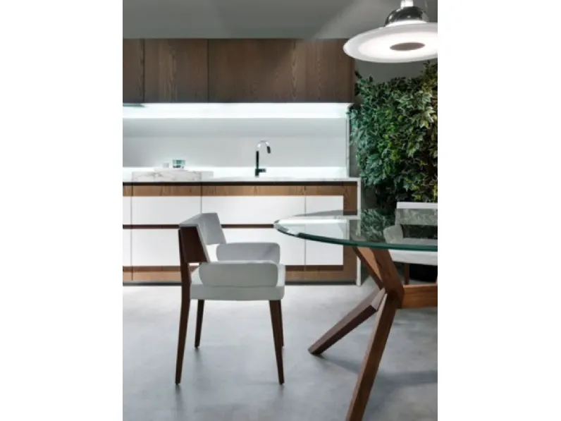 Cucina rovere chiaro design lineare Opera Tisettanta a soli 25000€