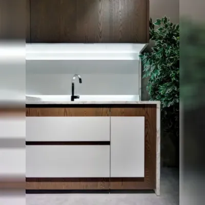 Cucina rovere chiaro design lineare Opera Tisettanta a soli 25000