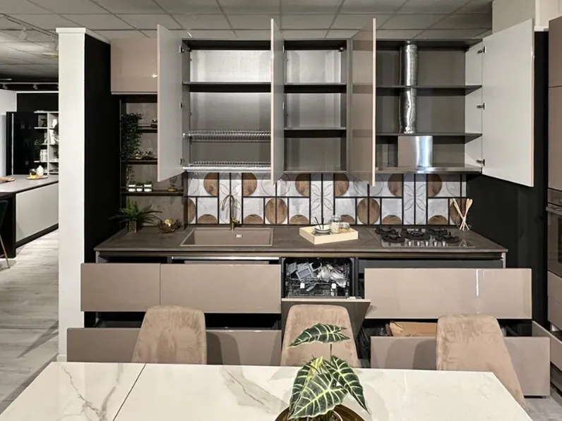 Cucina tortora moderna lineare Pop  Mobilturi a soli 14600 Euro