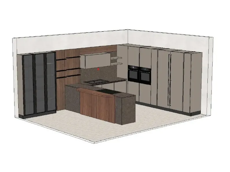 Cucina modello Domino composizione 06 Prima cucine PREZZO SCONTATO 50%