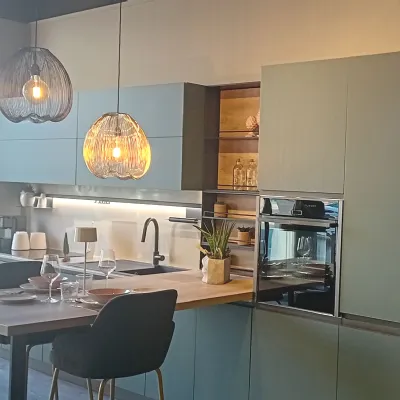 Cucina Prima cucine moderna con penisola altri colori in laccata opaco Zoe