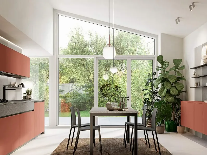 Cucina moderna lineare Domino Prima cucine a prezzo ribassato