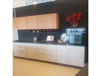 Cucina lineare in legno rovere chiaro Noah a prezzo ribassato