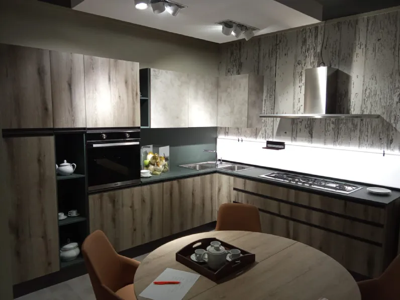 Cucina ad angolo moderna altri colori Gm cucine Profil rovere fossil a soli 4720