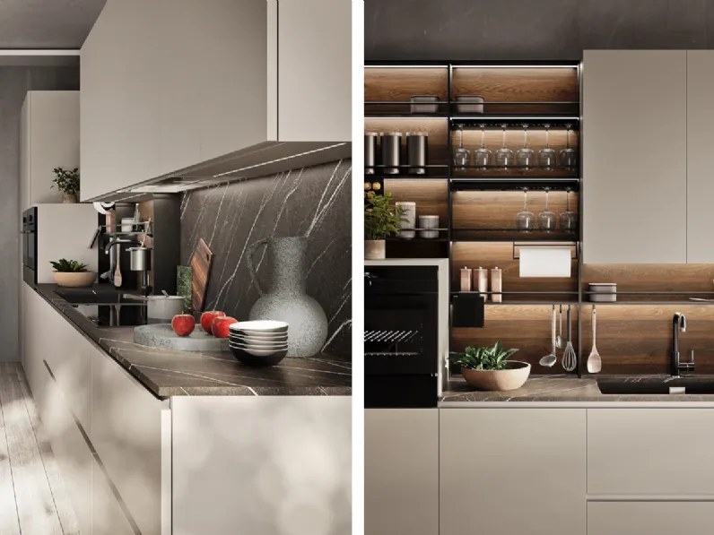 Cucina a PREZZI OUTLET in nobilitato Ar-due -30%