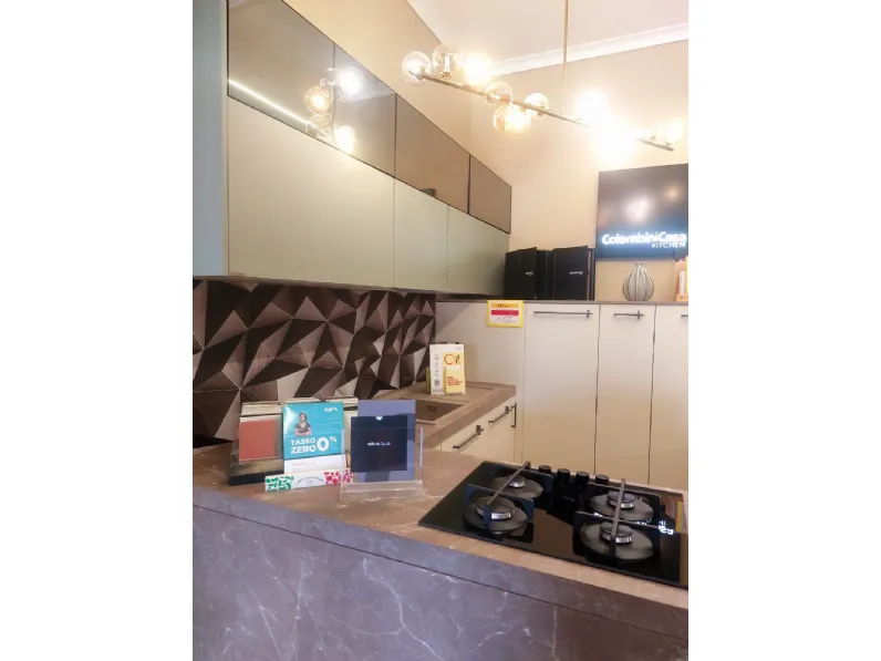 Cucina moderna ad angolo Quadra Colombini casa a prezzo ribassato