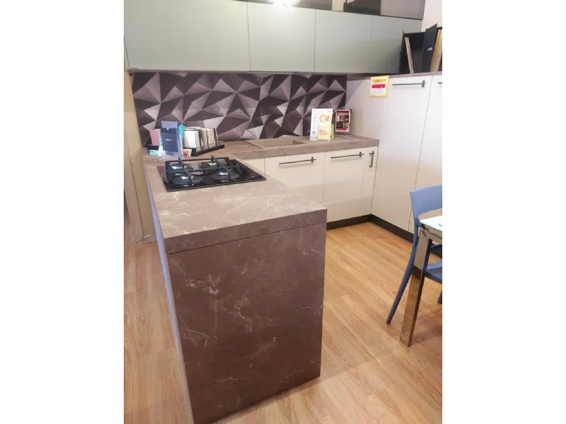Cucina moderna ad angolo Quadra Colombini casa a prezzo ribassato