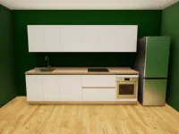 Cucina lineare in laminato materico a prezzo ribassato 33%