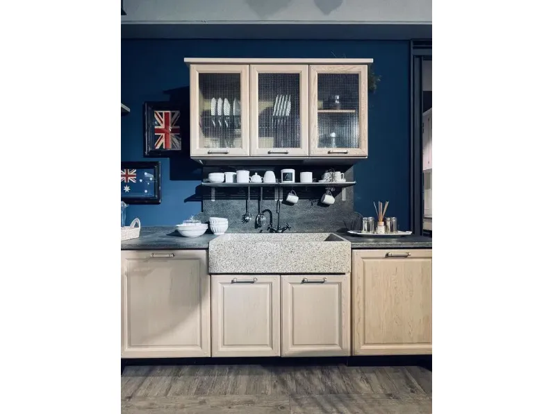 Cucina rovere chiaro industriale ad angolo 56mi Marchi cucine a soli 21070 Euro