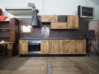 Cucina rovere chiaro industriale lineare Cucina industriale  vintage in legno e ferro  offerta unica Nuovi mondi cucine in offerta