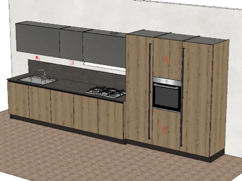 Cucina lineare Arredo3 Asia 10 SCONTATA 40%