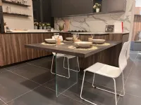 Cucina noce moderna con penisola Scavolini Delinea a soli 12600