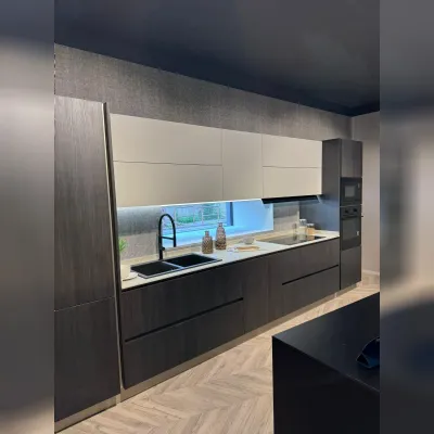 Cucina rovere moro moderna lineare Young Stosa in offerta