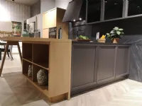 Cucina grigia moderna con penisola Scavolini Newport a soli 9900