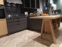 Cucina grigia moderna con penisola Scavolini Newport a soli 9900