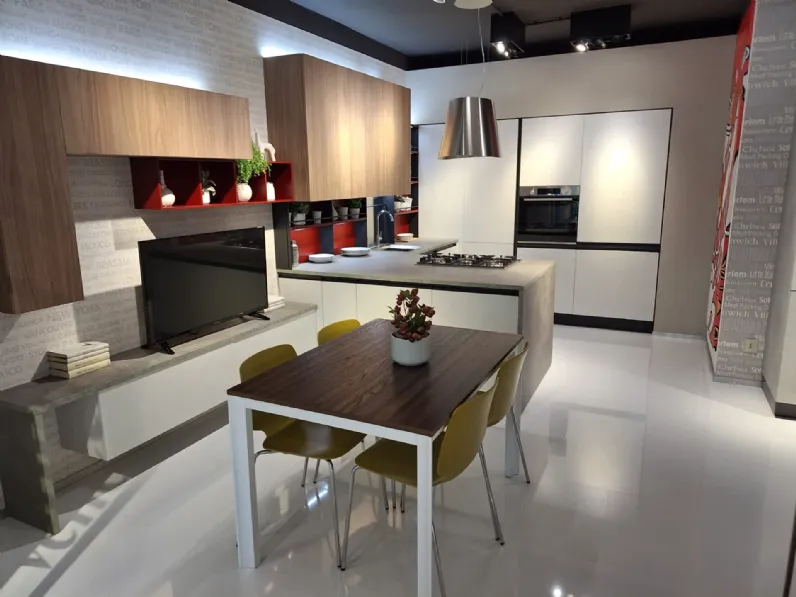 Cucina a PREZZI OUTLET in laminato lucido Veneta cucine -60%