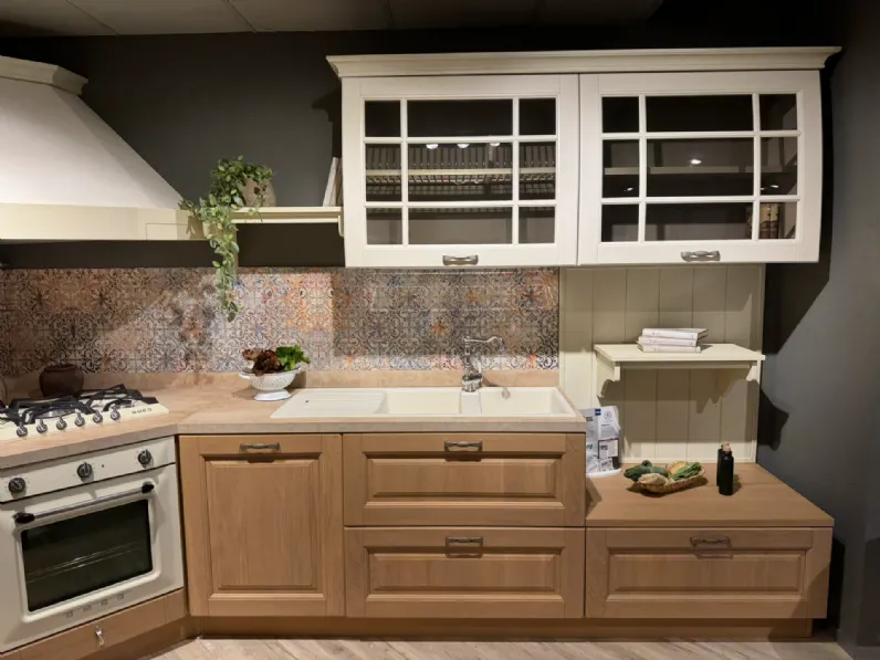 Cucina ad angolo classica rovere chiaro Stosa Bolgheri a soli 9400 Euro
