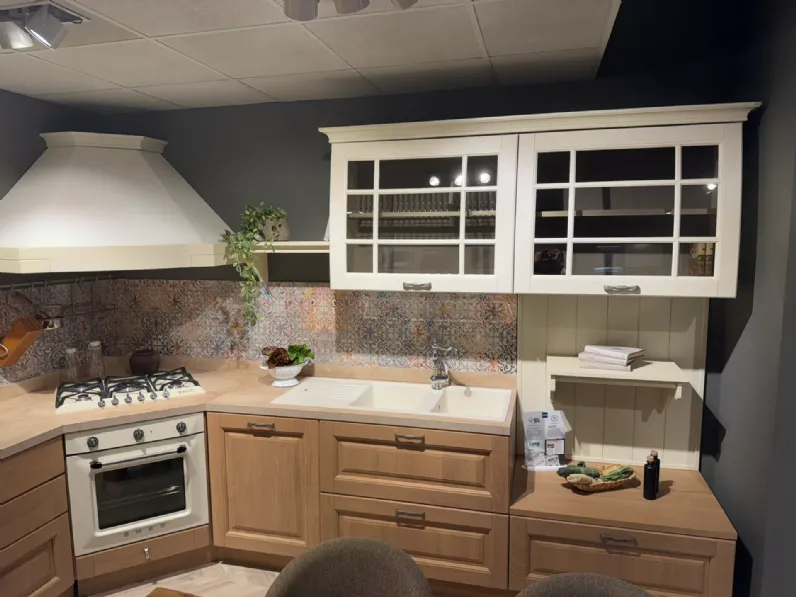 Cucina ad angolo classica rovere chiaro Stosa Bolgheri a soli 9400 Euro