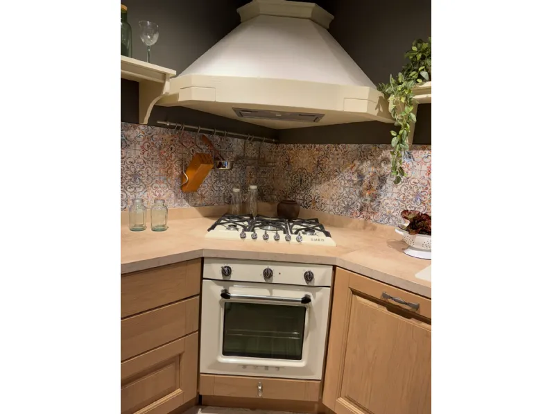 Cucina ad angolo classica rovere chiaro Stosa Bolgheri a soli 9400 Euro