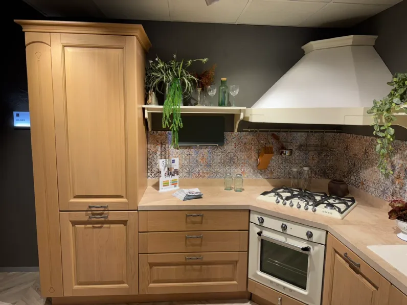 Cucina ad angolo classica rovere chiaro Stosa Bolgheri a soli 9400 Euro