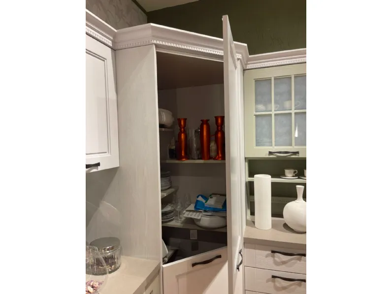 Cucina Cv 633 virginia  classica bianca Stosa ad angolo scontata 43%
