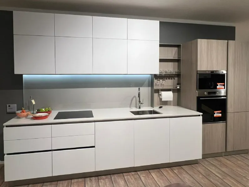 CUCINA lineare Stosa Cucina total white SCONTATA 30%