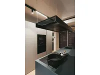 Cucina Stosa design con isola blu in laccata opaco Evolution color trend