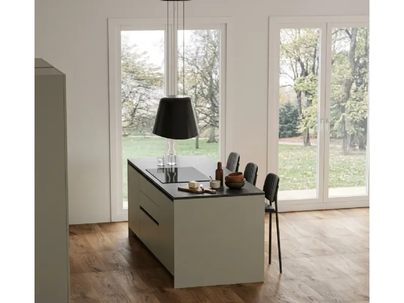 Cucina antracite moderna con isola Stosa Kaya isola a soli 8700 Euro