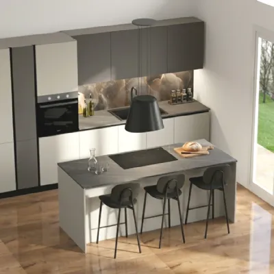 Cucina antracite moderna con isola Stosa Kaya isola a soli 8700 Euro