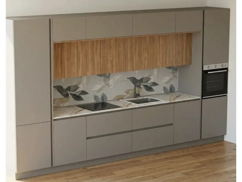 Cucina a prezzo scontato lineare moderna Kaya portale Stosa