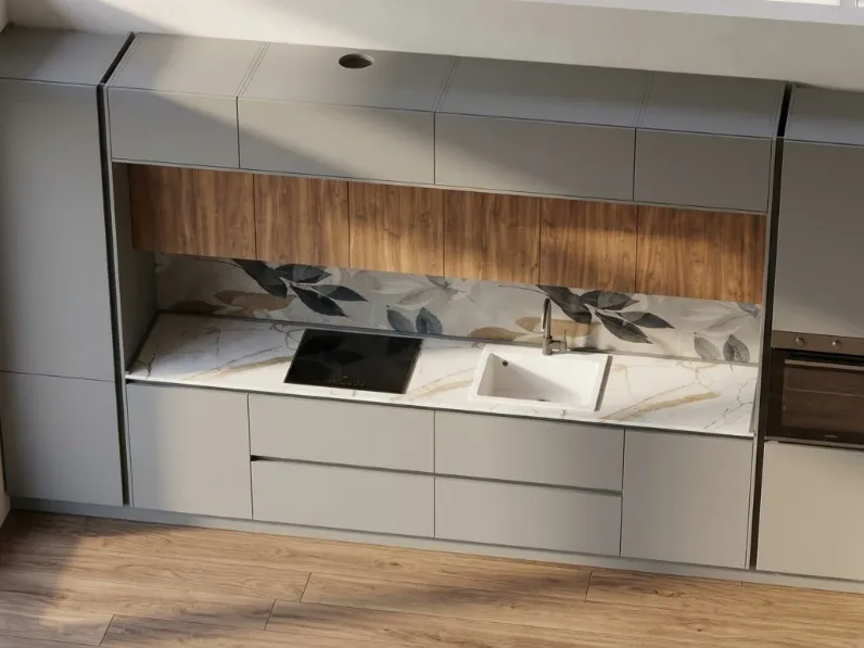 Cucina a prezzo scontato lineare moderna Kaya portale Stosa